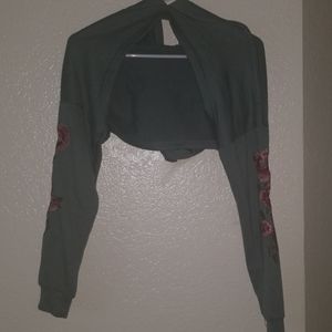 Quarter sweatshirt hooded